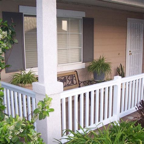 home depot pvc railing|home depot plastic porch railing.